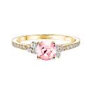 Thumbnail: Ring Yellow gold Tourmaline and diamonds Baby EverBloom 5 mm Pavée 1