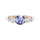 Thumbnail: Ring Rose gold Tanzanite and diamonds Lady Duo de Poires 1