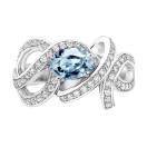 Thumbnail: Ring White gold Aquamarine and diamonds Olympia 1