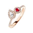 Vignette:Ring Roségold Rubin und diamanten AlterEgo Poire 2