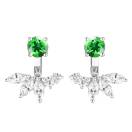 Vignette : Boucles d'oreilles Or blanc Tsavorite et diamants EverBloom Symétriques 1