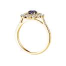 Thumbnail: Ring Yellow gold Grey Spinel and diamonds Lefkos 5 mm Pavée 3