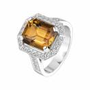 Thumbnail: Ring White gold Chrysoberyl and diamonds Art Déco Prima 2