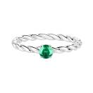 Thumbnail: Ring White gold Emerald and diamonds Capucine 4 mm 1