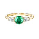 Thumbnail: Ring Yellow gold Emerald and diamonds Lady Duo de Poires 1