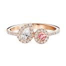 Vignette : Bague Or rose Tourmaline et diamants AlterEgo Poire 1