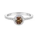 Thumbnail: Ring Platinum Chocolate Diamond and diamonds Rétromantique M Pavée 2