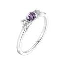 Thumbnail: Ring White gold Lavender Spinel and diamonds Baby EverBloom Spinelle Lavande 2