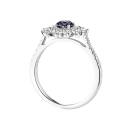 Thumbnail: Ring White gold Grey Spinel and diamonds Lefkos 5 mm Pavée 3