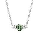 Vignette : Pendentif Or blanc Saphir Vert et diamants Lady Duo 1