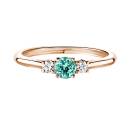 Vignette : Bague Or rose Tourmaline Mint et diamants Baby Lady Duo 1