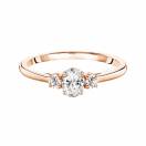 Vignette : Bague Or rose Diamant Baby Lady Duo Ovale 1