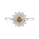 Vignette : Bague Or blanc Diamant Cognac Lefkos 4 mm 1