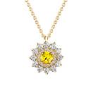 Thumbnail: Pendant Yellow gold Yellow Sapphire and diamonds Lefkos 1