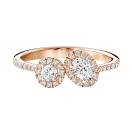 Vignette : Bague Or rose Diamant AlterEgo Ovale 1