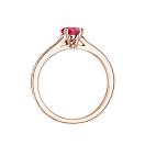 Thumbnail: Ring Rose gold Ruby and diamonds Little Lady Pavée 2