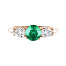 Thumbnail: Ring Rose gold Emerald and diamonds Lady Duo de Poires 1