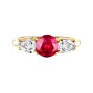 Thumbnail: Ring Yellow gold Ruby and diamonds Lady Duo de Poires 1