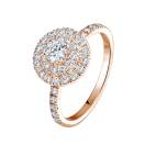 Thumbnail: Ring Rose gold Diamond Rétromantique Duo Pavée 1