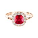 Thumbnail: Ring Rose gold Ruby and diamonds Mada 1
