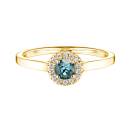 Thumbnail: Ring Yellow gold Blue Grey Sapphire and diamonds Rétromantique S 1