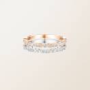 Bague Or rose et blanc Diamant MET Duo Pavée 1