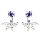 Vignette : Boucles d'oreilles Or blanc Tanzanite et diamants EverBloom Symétriques 1