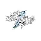 Thumbnail: Ring White gold Aquamarine and diamonds EverBloom Toi & Moi 1