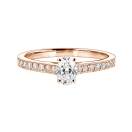 Thumbnail: Ring Rose gold Diamond Lady Ovale Pavée 1