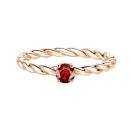 Thumbnail: Ring Rose gold Garnet and diamonds Capucine 4 mm 1