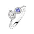 Vignette : Bague Platine Tanzanite et diamants AlterEgo Poire 2