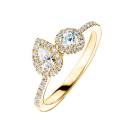 Vignette:Ring Gelbgold Aquamarin und diamanten AlterEgo Poire 2