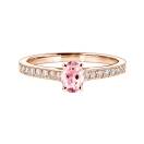 Vignette:Ring Roségold Turmalin und diamanten Lady Ovale Pavée 1