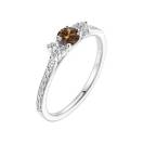 Thumbnail: Ring White gold Chocolate Diamond and diamonds Baby EverBloom Pavée 2