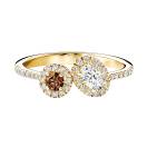 Vignette:Ring Gelbgold Schokoladendiamant und diamanten AlterEgo Ovale 1