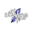 Vignette : Bague Or blanc Tanzanite et diamants EverBloom Toi & Moi 1