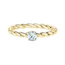 Thumbnail: Ring Yellow gold Aquamarine and diamonds Capucine 4 mm 1