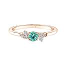 Thumbnail: Ring Rose gold Mint tourmaline and diamonds Baby EverBloom 1