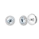 Thumbnail: Earrings White gold Aquamarine and diamonds Rétromantique S 1