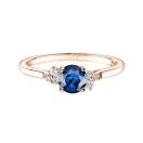 Thumbnail: Ring Rose gold Sapphire and diamonds Baby EverBloom 5 mm 1