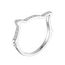 Thumbnail: Ring White gold Diamond Miaou pavée 1
