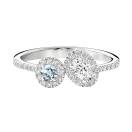 Thumbnail: Ring Platinum Aquamarine and diamonds AlterEgo Ovale 1