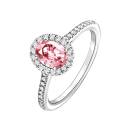 Thumbnail: Ring White gold Tourmaline and diamonds Rétromantique Ovale Pavée 2