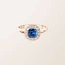 Bague Or rose Saphir et diamants Mada 1