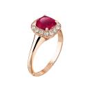Thumbnail: Ring Rose gold Ruby and diamonds Mada 2