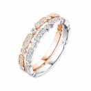 Thumbnail: Ring Rose and white gold Diamond MET Duo Pavée 2