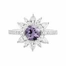 Vignette : Bague Or blanc Spinelle Lavande et diamants EverBloom Prima 1