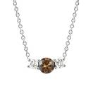Vignette : Pendentif Or blanc Diamant Chocolat et diamants Lady Duo 1