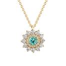 Vignette : Pendentif Or jaune Tourmaline Mint et diamants Lefkos 1