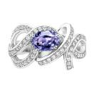 Thumbnail: Ring White gold Tanzanite and diamonds Olympia 1